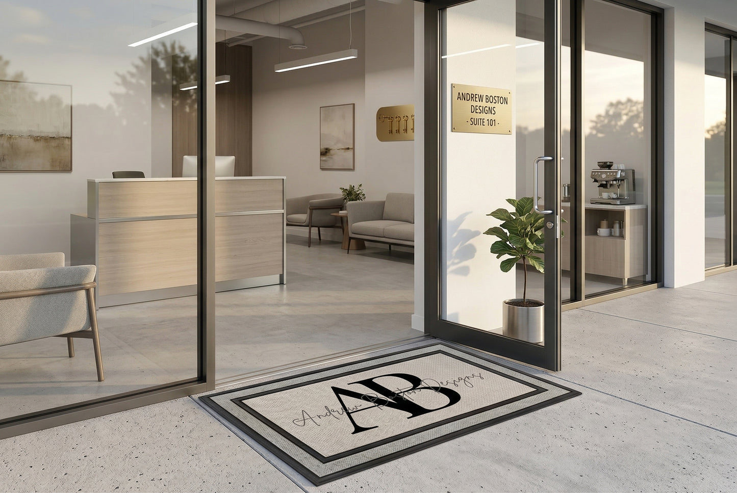 Custom Business Logo Doormat — Personalized Corporate Entrance Mat for Offices and Commercial Spaces